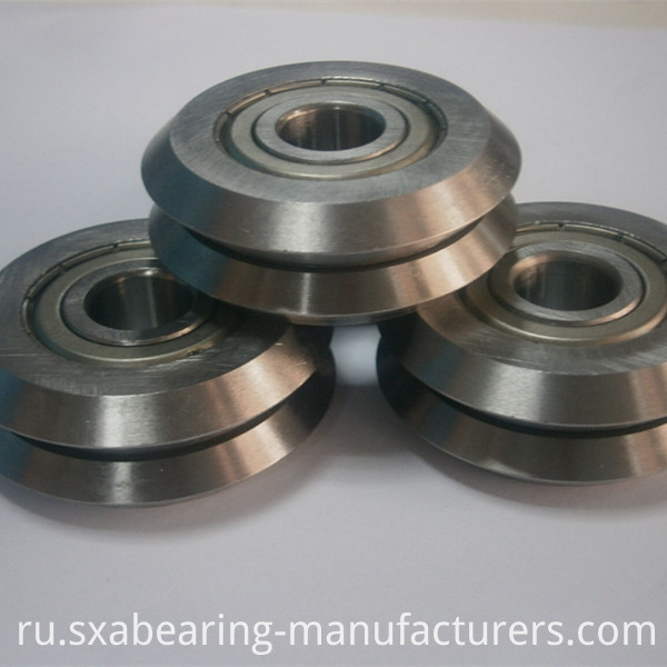 Dual V-Wheel W Groove Guide Wheel Bearing